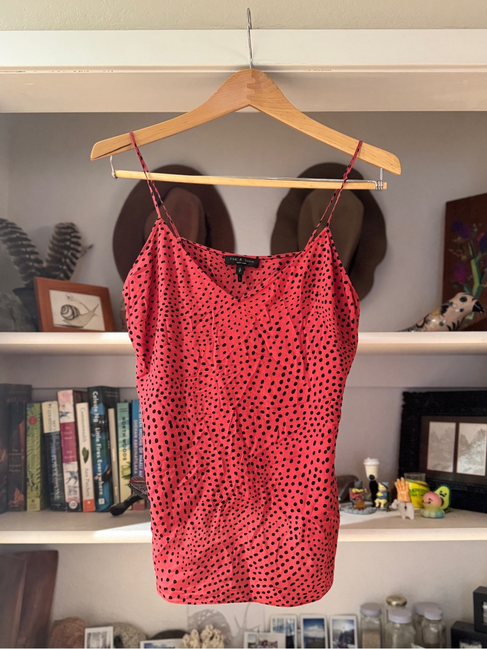 Rag & Bone Astrid Cami Polka Dot Top Size Small PETITE